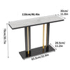 Sintered Stone Console/ Long Table with Metal Frame for Home Foyer Porch Decor