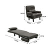 Faux Leather Fabric Sofa Bed Recliner Chair Bed 2/3 Seater Couch Sleeper Sofabed