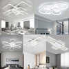 Modern Chandelier LED Lamp White Frame Ceiling Light Living Room Pendant Lights