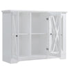 Freestanding Wooden Buffet Cabinet Storage Sideboard Cupboard GlassDoors & Shelf