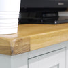 Painted Oak Small TV Stand / 90cm Grey Solid TV Unit / Storage Cabinet