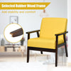 Modern Upholstered Accent Sofa Chair Wooden Armchair Leisure Lounge Chair