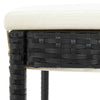 Garden Bar Stools with Cushions Poly Rattan Outdoor Lounge Seat Stool vidaXL