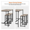 Dining Table Set Industrial Kitchen Table Set with 2 Stools for Small Space