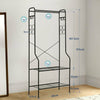 155cm Metal Hat and Coat Stand Hat Jacket Holder Clothes Hanger Umbrella Rack
