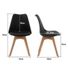 Pair of Dining Chair Faux Leather Black Chair with Soft Seat Dining Room Modern