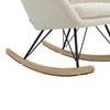 Occasional Lambswool Teddy Fabric Rocking Chair Swivel Armchair Lounge Sofa Seat