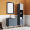Modern Bathroom Tall Cabinet Under Sink Cabinet 2Door Storage Shelves Wooden MDF