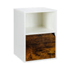 Set of 2 Nightstand Modern Sofa Side Table Bedroom End Table with Door Cabinet