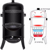 Large Outdoor Garden BBQ Smoker Smoking Cooking Patio Charcoal Barbecue Grill