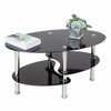 Glass Coffee Table With Storage Modern Living Room Furniture Tea Coffee Table