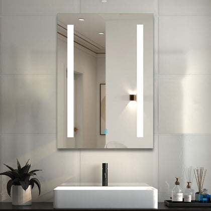 Bathroom LED Mirror with Lights, Demister Pad/Touch Switch/IP44/Light up