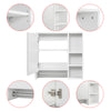 Bathroom Wall Mounted Cabinet Mirror Cupboard Unit with Storage Shelves White