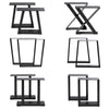 2Pcs Industrial Metal Table Legs Steel Stand for Coffee Desk Bench Dining Chair