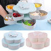 Snack Tray Petal Flower Candy Box Storage Containers Dried Fruit Plate Rotating