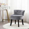 Velvet Dressing Table Stool Bedroom Vanity Makeup Stool Bedroom Chair Gray NS