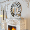 80cm Round Sunburst Art Accent Mirror Wall Mounted Vanity Fireplace Hallway Home