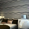 New 3D Stripe Curve Wall Paper Non-Woven Wallpaper Roll Bedroom Background Decor