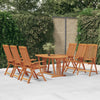 Folding Garden Chairs 6 pcs Solid Wood Eucalyptus G9N5