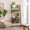 Industrial Ladder Bookcase Rustic Shelving Unit Modern Home Storage Furniture