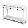 3 Drawers Console Table Hallway Storage Cabinet Sofa Side Table W/ Storage shelf