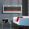 Electric Fire Wall Mounted/Recessed Fireplace Remote&Touch Screen+Crystal&Logs