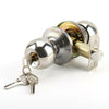 UK Stainless Steel Round Knobs Privacy Passage Entrance Lock Door Entry with Key