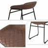 2PCS Bar Stools Kitchen Stool Chair Cozy Barstools Leather Padded Seat Steel Leg