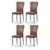 New Set of 4/6 Dining Chairs Padded Seat High back Metal Legs Home Furniture