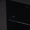 Modern High Gloss Bedside Table 6 Storage with Door Nightstand Cabinet LED Light