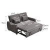 Grey Fabric Aramchair Sofa Bed 2 Seater Pull Out Double Sleeper Sofa Bed