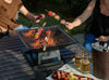 Square Fire Pit BBQ Grill Outdoor Garden Firepit Brazier Stove Patio Heater
