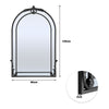Retro Wall Mount Mirror Metal Frame Hallway Makeup Mirror Bedroom Dressing Decor