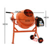 Electric Cement Concrete Mixer RocwooD 63L/120L/140L Litre Drum Mortar Plaster