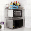 2 Tier Metal Microwave Oven Rack Stand Shelf Household Kitchen Storage Organiser