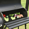 Barbecue BBQ Outdoor Charcoal Smoker Portable Grill Garden 2 Barrel Drum Wheels