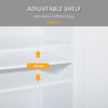 Bathroom Floor Storage Cabinet w/ 2 Drawers Door Cupboard White