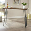 Industrial Narrow Console Table Metal Hairpin Legs Wooden Side Table Bar Table