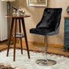 Adjustable Barstool Dining Chair Crushed Velvet Bar Stool Kitchen Breakfast Seat