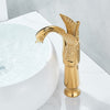 Modern Bathroom Sink Taps Monobloc Basin Mixer Tap Single Hole Faucet Brass Gold