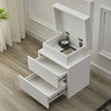 High Gloss LED Bedside Tables Cabinets 3 Drawers Nightstand Bedroom White Black