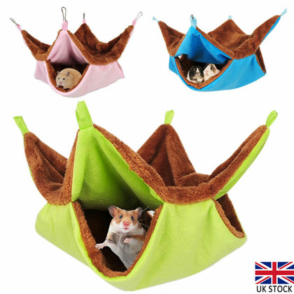 Ferret Rat Squirrel Pet Bird Hamster Hammock Hanging Cage Nest Bed House Toys UK