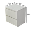 Modern White Bedside Table Cabinet Chest of Drawers Nightstand With 2 Drawers UK