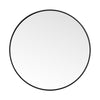 Large Round Wall Mounted Mirror Bathroom Bedroom Makeup Mirror Black Metal Frame