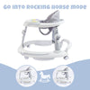 Foldable Baby Walker Adjustable Height Toy Feeding Tray Walking Pad First Step