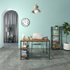 Industrial Computer Desk PC Laptop Table Writing Study Workstation with Shelves