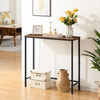 Wooden Free Standing Hallway Console Table Living Room Shelf Display Metal Legs