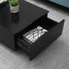 High Gloss Coffee Table Wood Drawer Storage Modern Living Room LED Light Cabinet