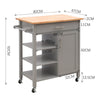 Kitchen Island Trolley Cart Cupboard Drawer 3 Tiers Storage Shelves Dining Room