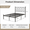 4FT Double Bed Frame with Headboard Metal Platform Bed w/30 cm Under Bed Storage